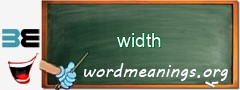 WordMeaning blackboard for width